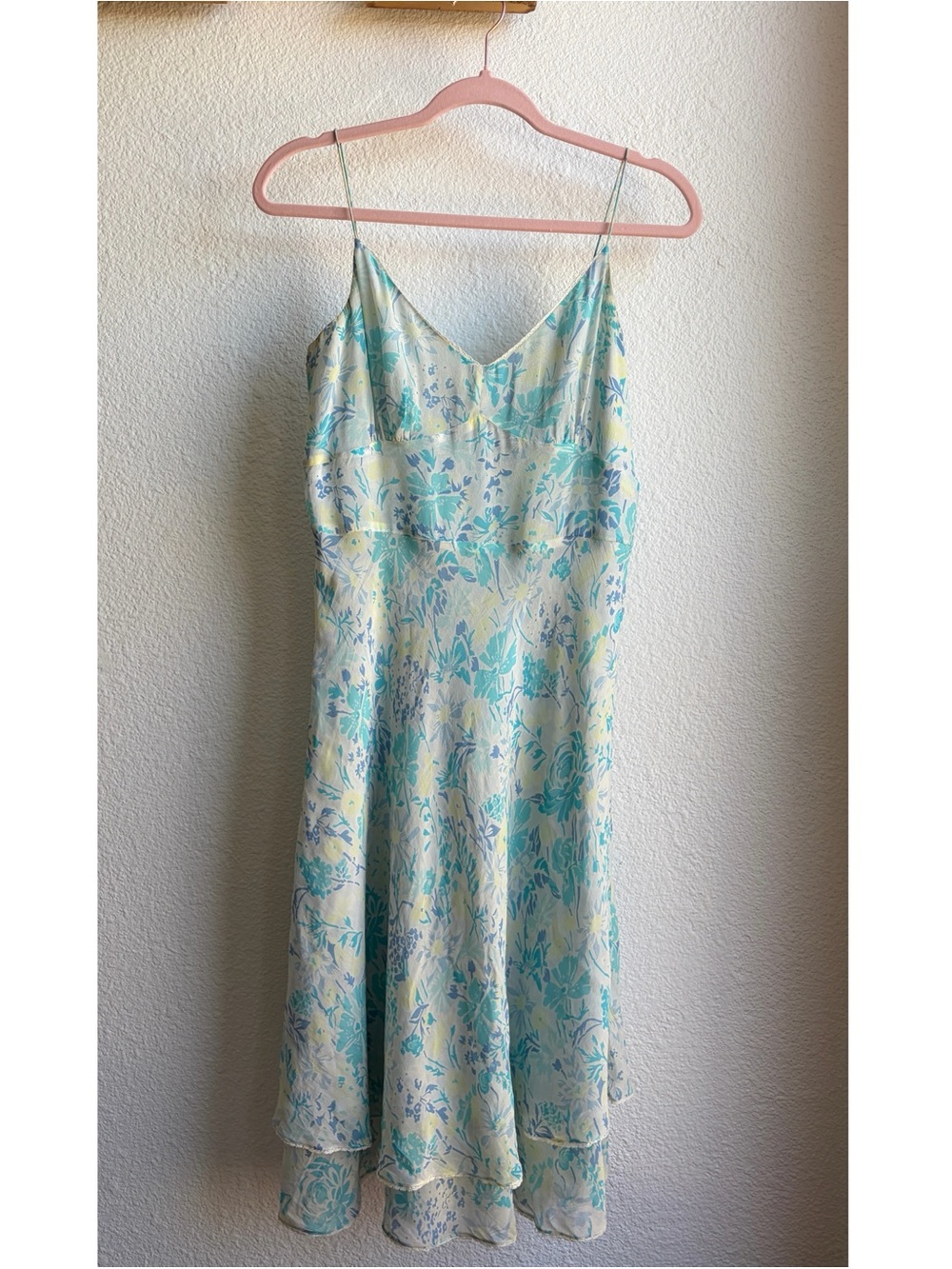 90s Ann Taylor Silk Floral Slip Dress 6